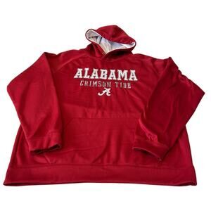 Stadium Athletics Sweatshirt Alabama Crimson Tide Red Hooded Polyester Size XXL